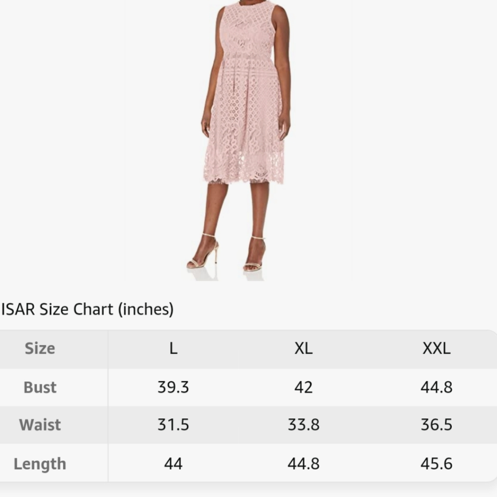 🛍️ Women's Lace Cocktail Dress, XL, Pink - Picture 4 of 4